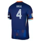 Camiseta Fútbol Países Bajos Virgil van Dijk #4 Eurocopa 2024 Segunda Hombre Equipación
