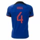 Camiseta Fútbol Países Bajos Virgil van Dijk #4 Mundial 2022 Segunda Hombre Equipación