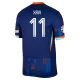 Camiseta Fútbol Países Bajos Xavi #11 Eurocopa 2024 Segunda Hombre Equipación