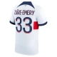 Camiseta Fútbol Paris Saint-Germain PSG 2023-24 Zaire-Emery #33 Segunda Equipación Hombre