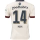 Camiseta Fútbol PSV Eindhoven 2023-24 Ricardo Pepi #14 Segunda Equipación Hombre