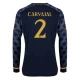 Camiseta Fútbol Real Madrid 2023-24 Carvajal #2 Segunda Equipación Hombre Manga Larga