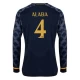 Camiseta Fútbol Real Madrid 2023-24 David Alaba #4 Segunda Equipación Hombre Manga Larga