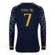 Camiseta Fútbol Real Madrid 2023-24 Vinicius Junior #7 Segunda Equipación Hombre Manga Larga