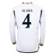 Camiseta Fútbol Real Madrid David Alaba #4 2023-24 Primera Equipación Hombre Manga Larga