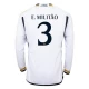 Camiseta Fútbol Real Madrid E. Militao #3 2023-24 Primera Equipación Hombre Manga Larga