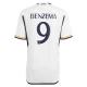 Camiseta Fútbol Real Madrid Karim Benzema #9 2023-24 Primera Equipación Hombre
