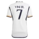 Camiseta Fútbol Real Madrid Vinicius Junior #7 2023-24 Primera Equipación Hombre