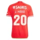 Camiseta Fútbol SL Benfica J. Mario #20 2023-24 UCL Primera Equipación Hombre