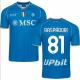 Camiseta Fútbol SSC Napoli Raspadori #81 2023-24 Primera Equipación Hombre