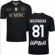 Camiseta Fútbol SSC Napoli Raspadori #81 2023-24 Tercera Equipación Hombre
