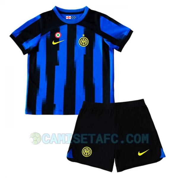 Discount Niños Camiseta Fútbol Inter Milan 2023-24 1ª Equipación (+ Pantalones)