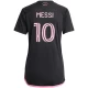 Mujer Camiseta Fútbol Inter Miami CF 2024-25 Lionel Messi #10 Segunda Equipación