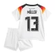 Niños Camiseta Fútbol Alemania Thomas Müller #13 Eurocopa 2024 Primera Equipación (+ Pantalones)